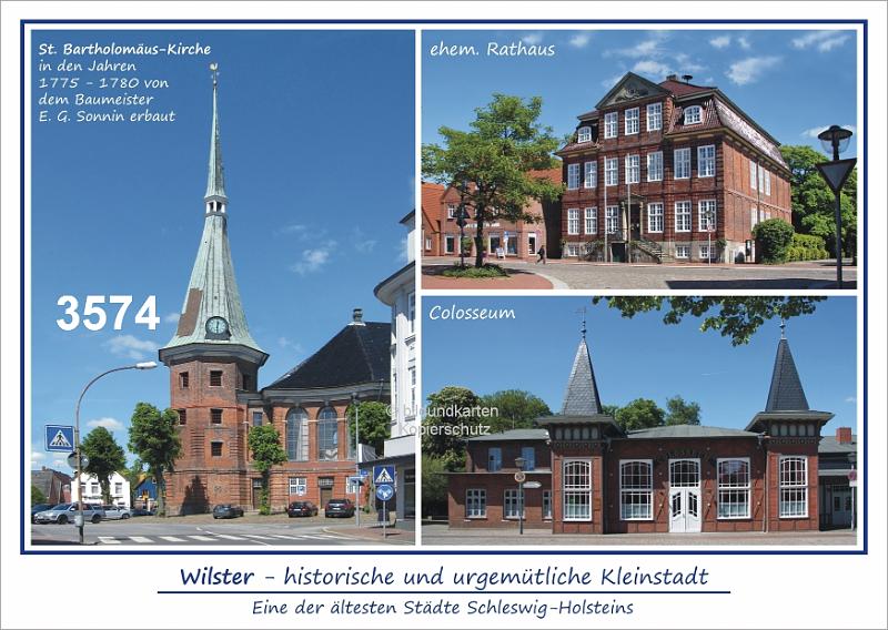 3574  Wilster  Kirche mit Colo + Rathaus ..jpg